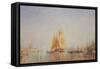 Venise, trabacco à la voile jaune-Félix Ziem-Framed Stretched Canvas