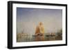 Venise, Trabacco à la voile jaune-Félix Ziem-Framed Giclee Print