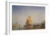 Venise, Trabacco à la voile jaune-Félix Ziem-Framed Giclee Print