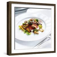 Venison Fillet with Sprout Leaves and Chanterelle Mushrooms-Stefan Braun-Framed Photographic Print