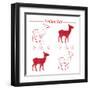 Venison Meat Cut Diagram Scheme-ONiONAstudio-Framed Art Print