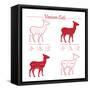 Venison Meat Cut Diagram Scheme-ONiONAstudio-Framed Stretched Canvas