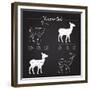 Venison Meat Cut Diagram Scheme-ONiONAstudio-Framed Premium Giclee Print