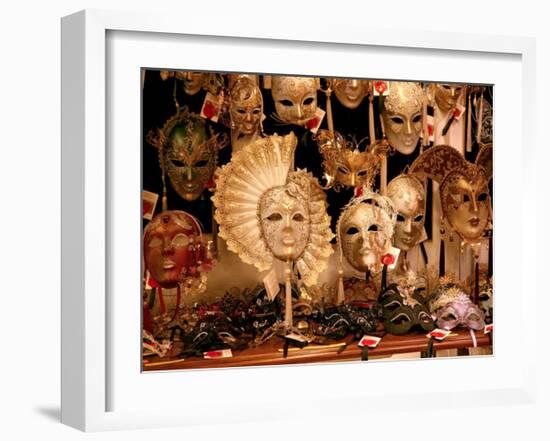 Venitian Masks, Venice-Igor Maloratsky-Framed Art Print