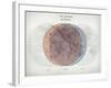 Venn Diagram of Humans - 1873, The World in Hemispheres Map-null-Framed Giclee Print