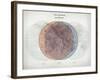 Venn Diagram of Humans - 1873, The World in Hemispheres Map-null-Framed Giclee Print