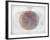 Venn Diagram of Humans - 1873, The World in Hemispheres Map-null-Framed Giclee Print