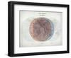 Venn Diagram of Humans - 1873, The World in Hemispheres Map-null-Framed Giclee Print