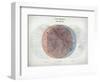 Venn Diagram of Humans - 1873, The World in Hemispheres Map-null-Framed Giclee Print