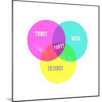 Venn Party Diagram-Bella Dos Santos-Mounted Art Print