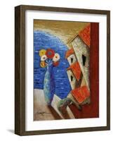 Ventana Al Mar-Oscar Ortiz-Framed Giclee Print