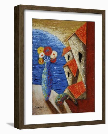 Ventana Al Mar-Oscar Ortiz-Framed Giclee Print