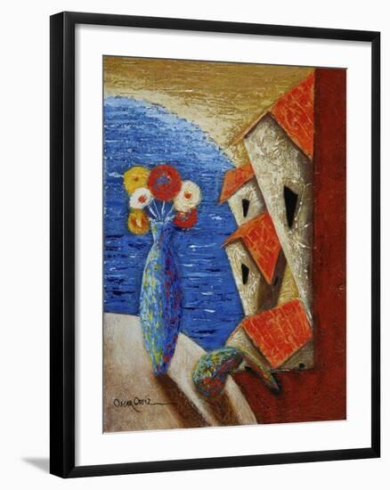 Ventana Al Mar-Oscar Ortiz-Framed Giclee Print