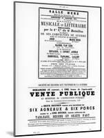 Vente Publique, from French Political Posters of the Paris Commune, May 1871-null-Mounted Giclee Print