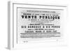 Vente Publique, from French Political Posters of the Paris Commune, May 1871-null-Framed Giclee Print