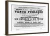 Vente Publique, from French Political Posters of the Paris Commune, May 1871-null-Framed Giclee Print