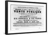 Vente Publique, from French Political Posters of the Paris Commune, May 1871-null-Framed Giclee Print