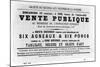 Vente Publique, from French Political Posters of the Paris Commune, May 1871-null-Mounted Giclee Print