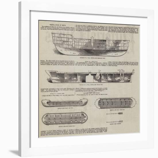 Ventilation of Ships-null-Framed Giclee Print