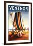Ventnor, New Jersey - Beach Chair and Ball-Lantern Press-Framed Art Print