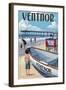 Ventnor, New Jersey - Lifeguard Stand-Lantern Press-Framed Art Print