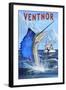 Ventnor, New Jersey - Sailfish Deep Sea Fishing-Lantern Press-Framed Art Print