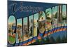 Ventura, California - Large Letter Scenes-Lantern Press-Mounted Art Print