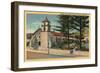 Ventura, California - View of Mission San Buenaventura-Lantern Press-Framed Art Print