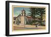 Ventura, California - View of Mission San Buenaventura-Lantern Press-Framed Art Print