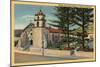 Ventura, California - View of Mission San Buenaventura-Lantern Press-Mounted Art Print