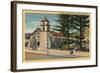 Ventura, California - View of Mission San Buenaventura-Lantern Press-Framed Art Print