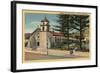 Ventura, California - View of Mission San Buenaventura-Lantern Press-Framed Art Print