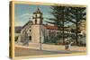 Ventura, California - View of Mission San Buenaventura-Lantern Press-Stretched Canvas