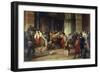 Ventura Fenaroli Arrested in the Carmine Church in Brescia by the French, 1834-Francesco Liani-Framed Giclee Print