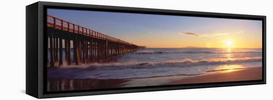 Ventura Pier at Sunset, California-null-Framed Stretched Canvas