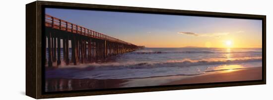 Ventura Pier at Sunset, California-null-Framed Stretched Canvas