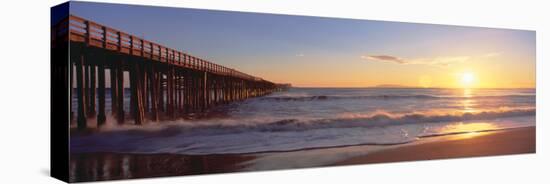 Ventura Pier at Sunset, California-null-Stretched Canvas