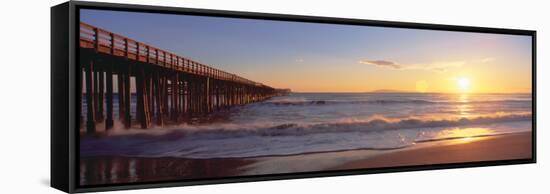 Ventura Pier at Sunset, California-null-Framed Stretched Canvas