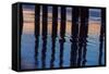 Ventura Pier Reflections I-Lee Peterson-Framed Stretched Canvas