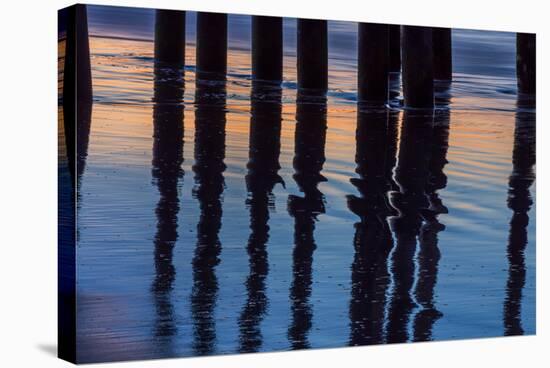 Ventura Pier Reflections I-Lee Peterson-Stretched Canvas