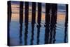 Ventura Pier Reflections I-Lee Peterson-Stretched Canvas