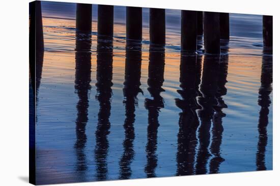 Ventura Pier Reflections I-Lee Peterson-Stretched Canvas