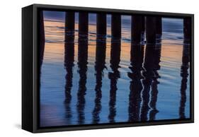 Ventura Pier Reflections I-Lee Peterson-Framed Stretched Canvas