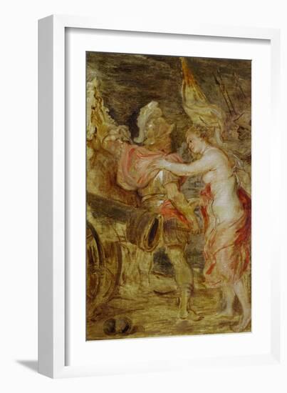 Venus Accompanies Mars to War-Peter Paul Rubens-Framed Giclee Print