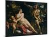 Venus, Adonis and Cupid, C.1590-Annibale Carracci-Mounted Giclee Print