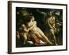 Venus, Adonis and Cupid, Ca. 1590-Annibale Carracci-Framed Giclee Print