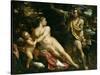 Venus, Adonis and Cupid, Ca. 1590-Annibale Carracci-Stretched Canvas