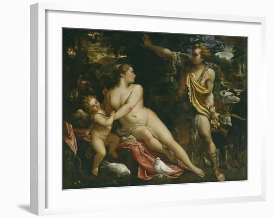 Venus, Adonis and Cupid-Annibale Carracci-Framed Giclee Print