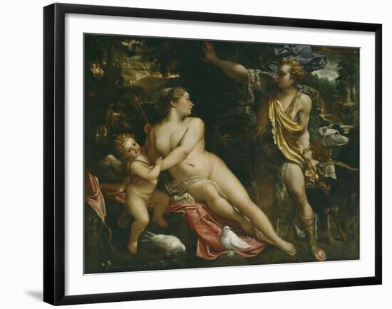 Venus, Adonis and Cupid-Annibale Carracci-Framed Giclee Print