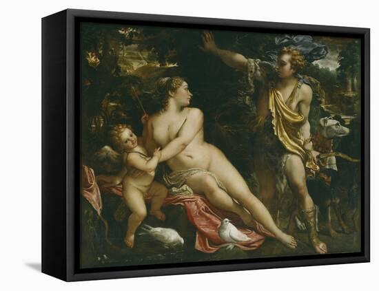 Venus, Adonis and Cupid-Annibale Carracci-Framed Stretched Canvas